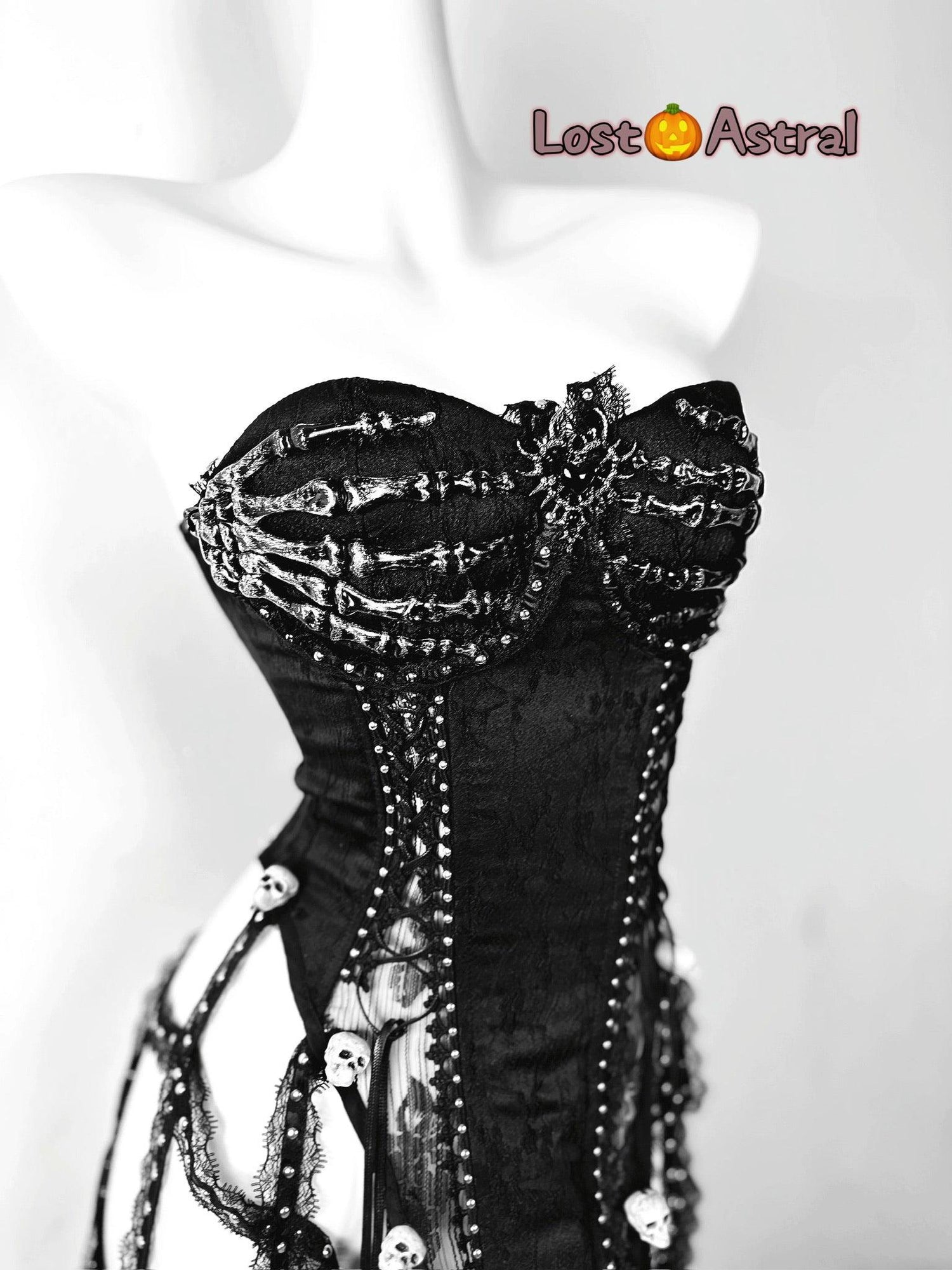 Charming Demon Lace Up Corset - Outdoll