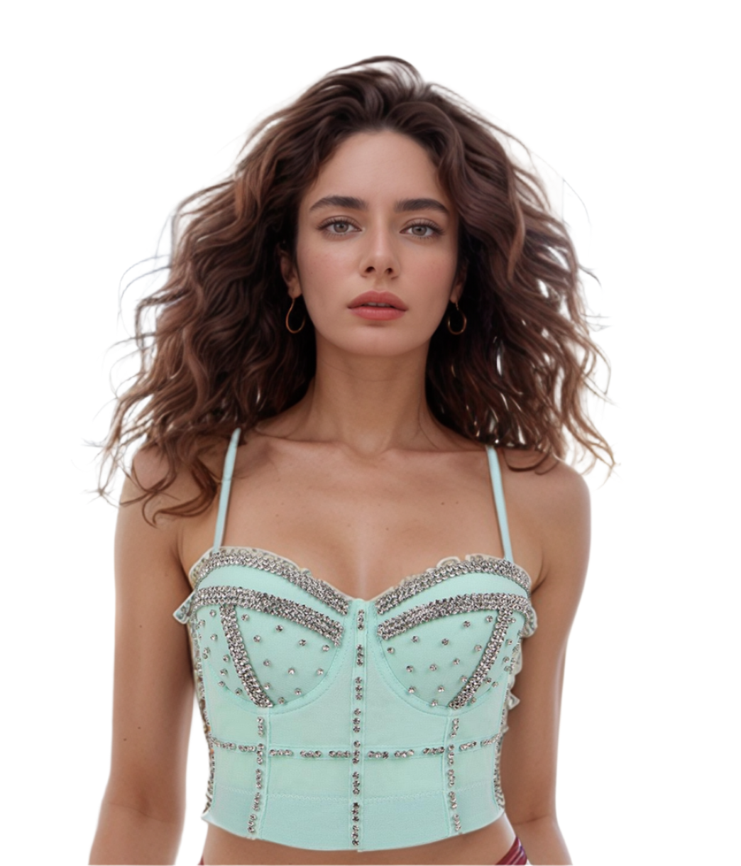 Wavefunction Embellished Tank Top - Outdoll