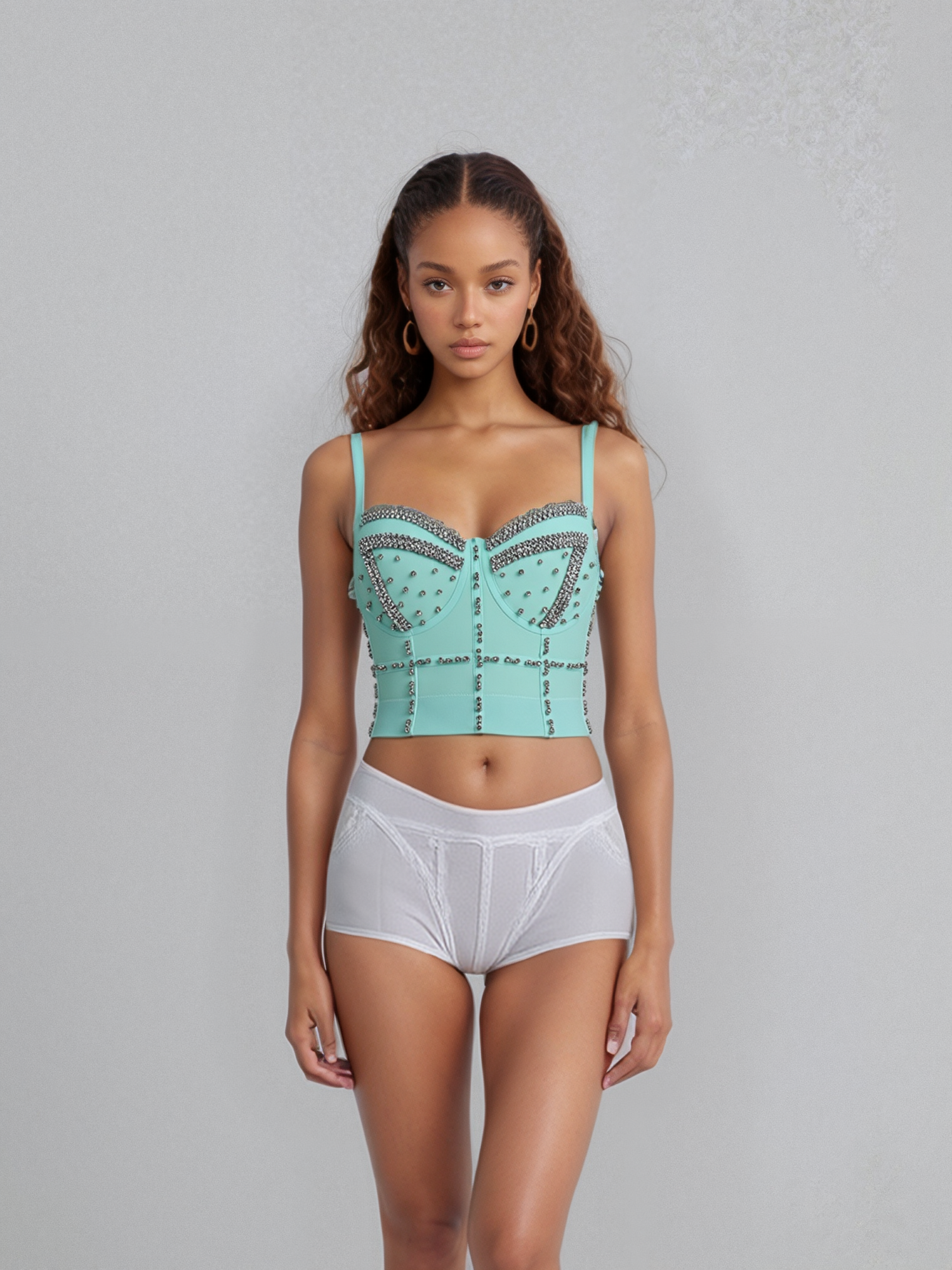 Wavefunction Embellished Tank Top - Outdoll