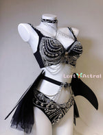 Shallow Shadow 2-pieces Embellished Diamond Detailed Set - Outdoll