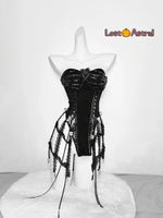 Charming Demon Lace Up Corset - Outdoll