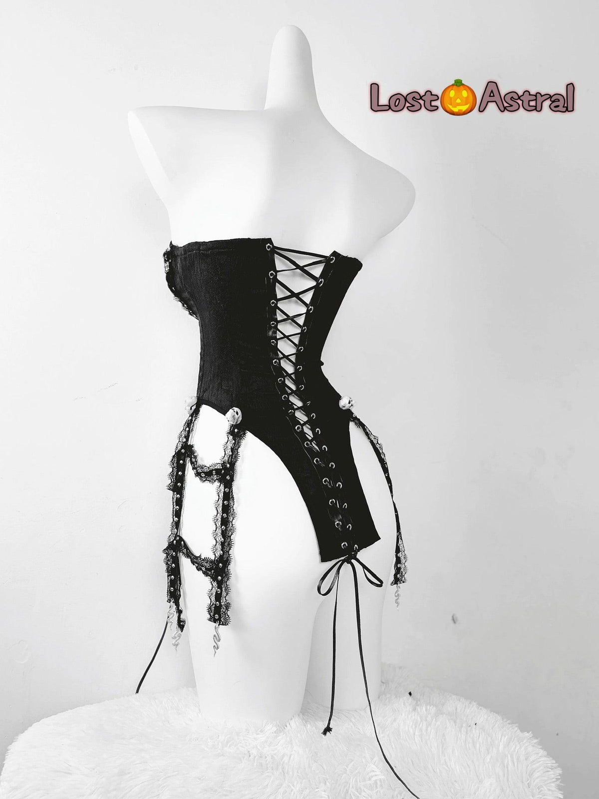 Charming Demon Lace Up Corset - Outdoll