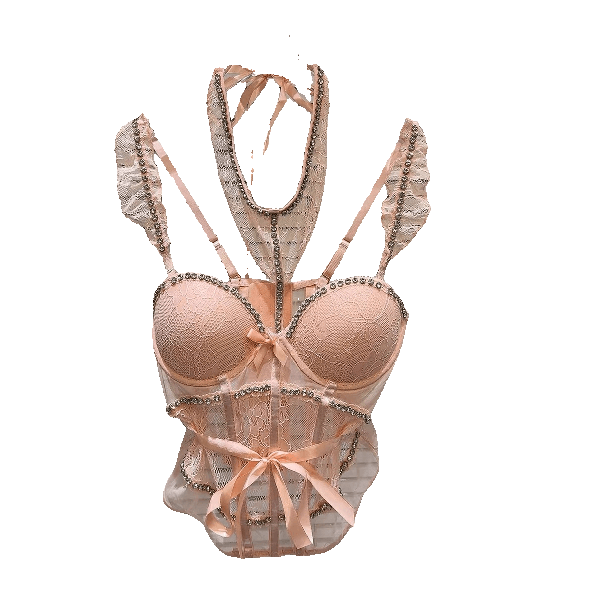 Metastable Lace Corset Halter Top - Outdoll
