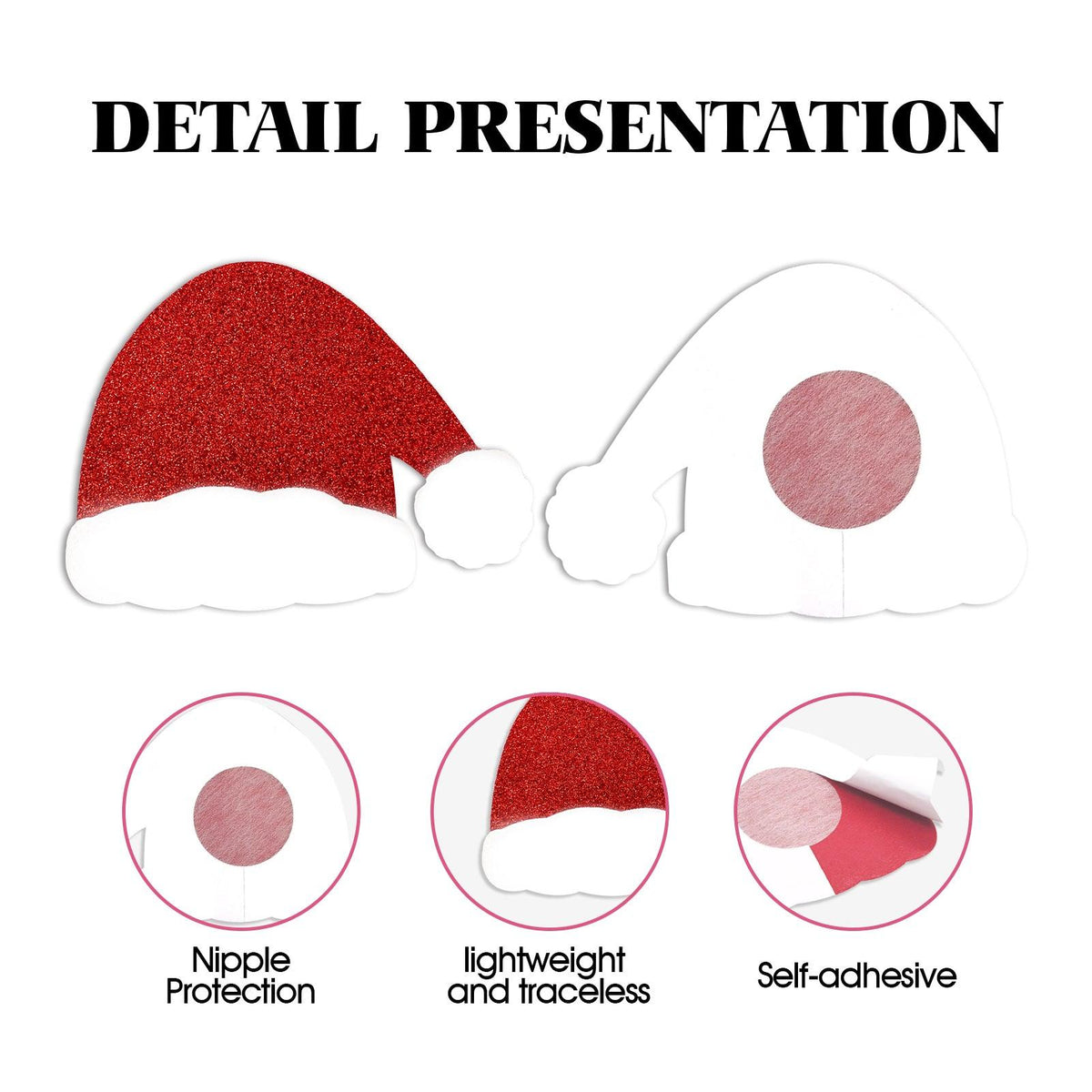 Santa Hat Christmas Nipple Cover Pasties - Outdoll